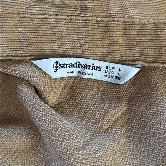 Stradivarius Light Brown Corduroy Shirt Jacket - Picture 6 of 6